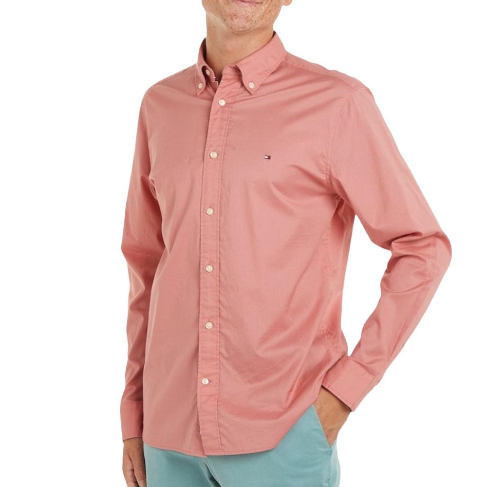 Chemise Rose Homme Tommy Hilfiger Flex Poplin