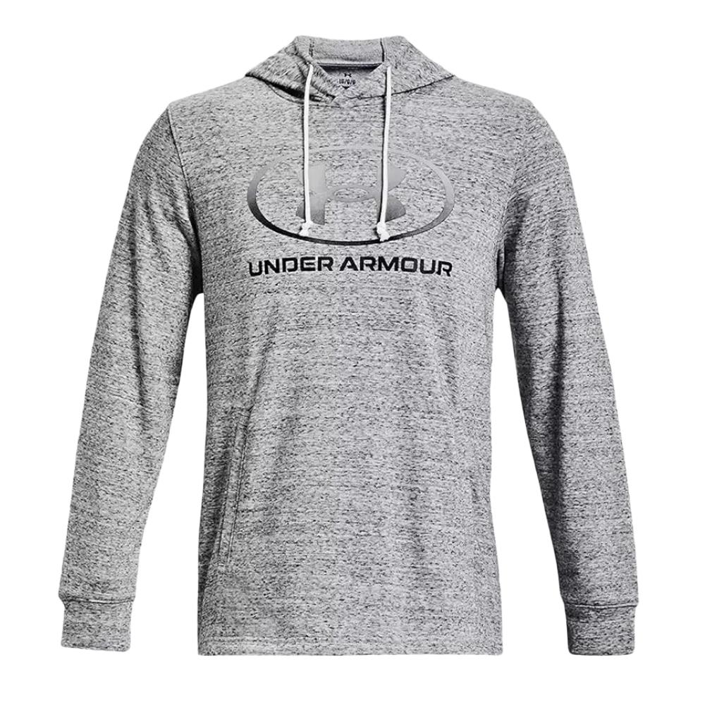 Sweat à Capuche Gris Homme Under Armour Rival Terry Graphic pas cher