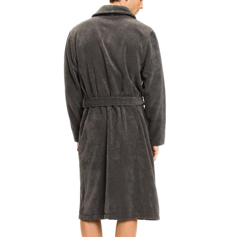 Peignoir en coton éponge Gris Homme Tommy Hilfiger Bathrobe vue 2