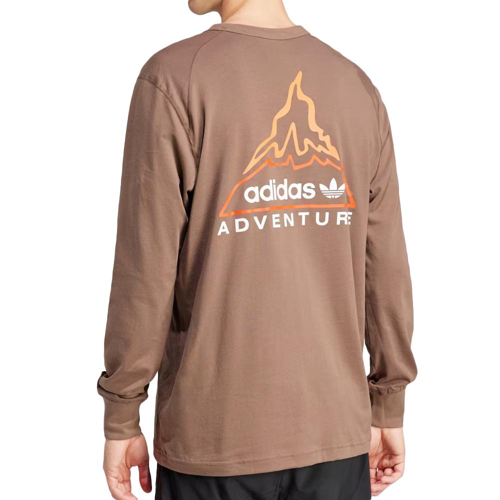 T-shirt Marron Homme Adidas Adv Volcano vue 2