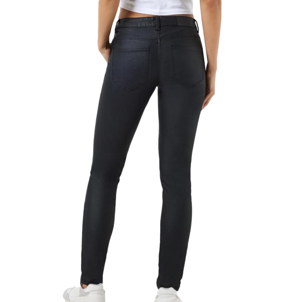 Jeans Noir Enduit Femme Noisy May Mallie vue 2