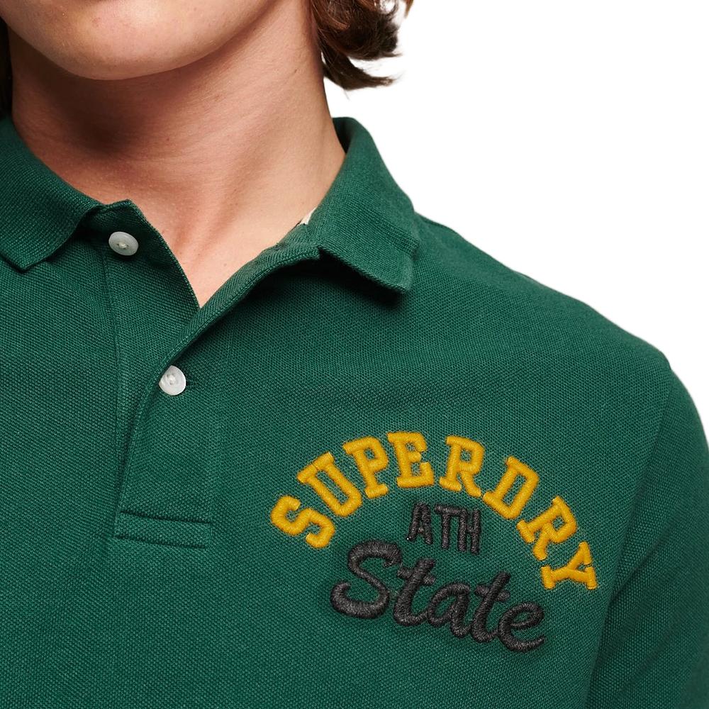 Polo Vert Homme Superdry Vintage Superstate vue 2