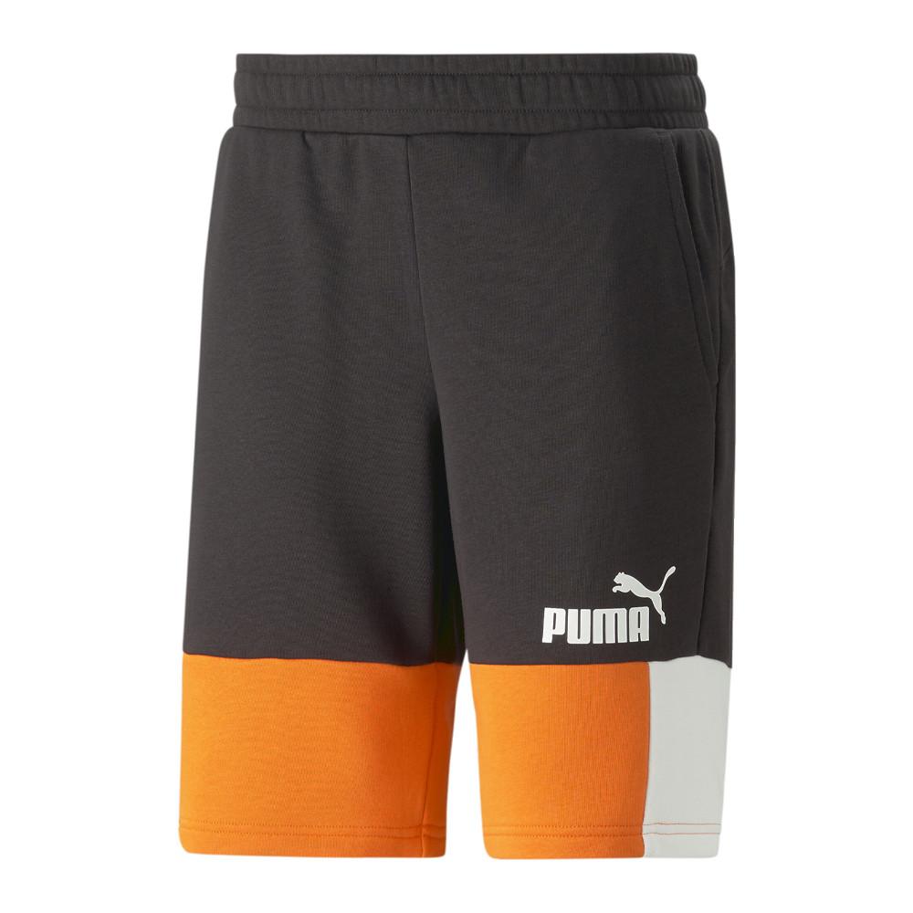 Short Noir/Orange Homme Puma Ess Block pas cher