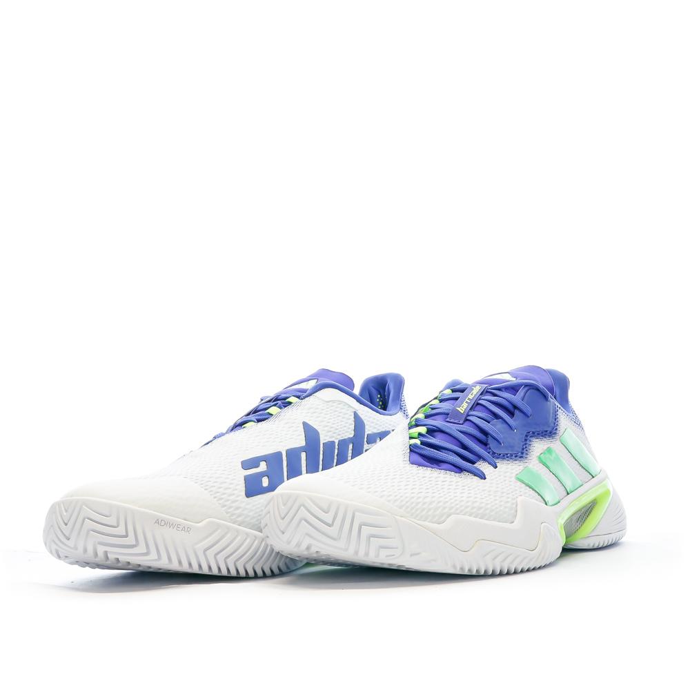 Chaussures de tennis Blanc/Bleu Homme Adidas Barricade vue 6