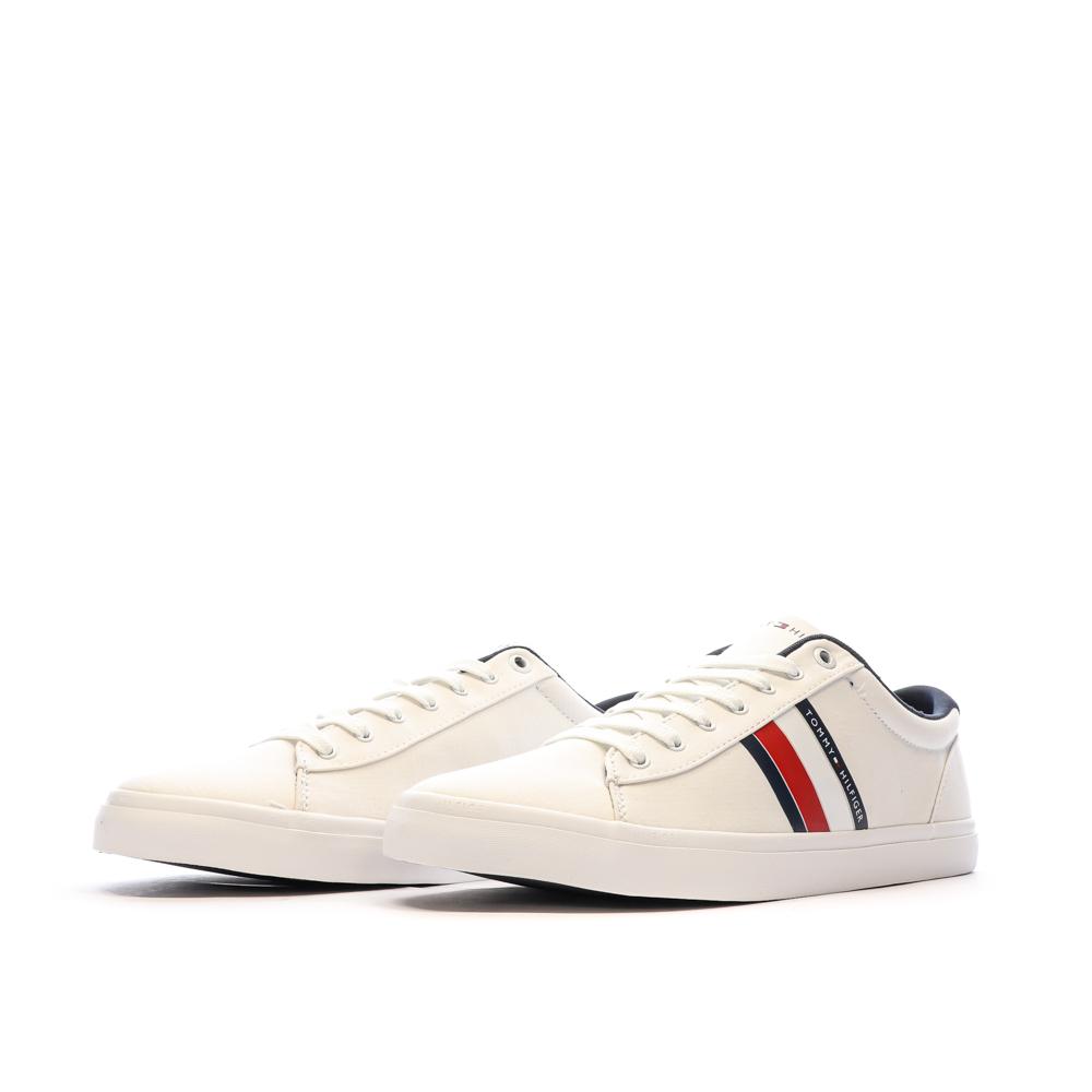 Baskets Blanche/Marine Rayures Homme Tommy Hilfiger Détail vue 6