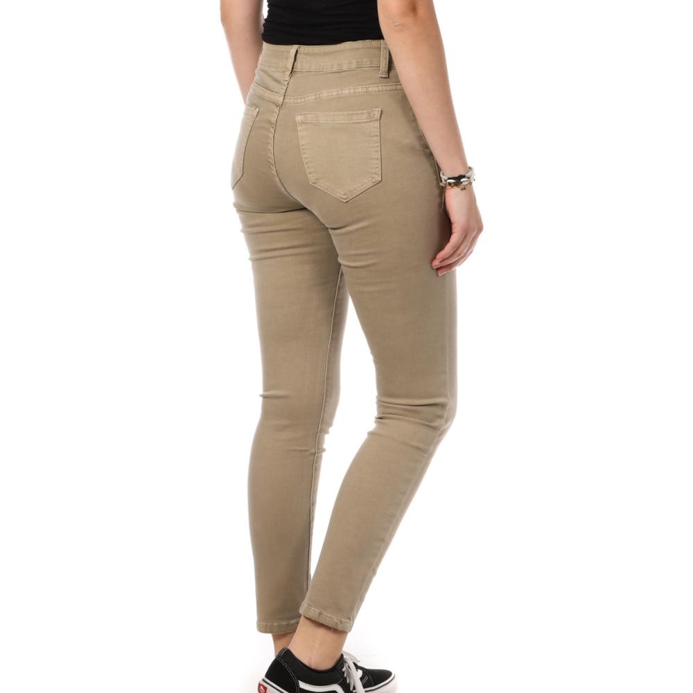 Jean Skinny Beige Femme My Tina's Boutons vue 2