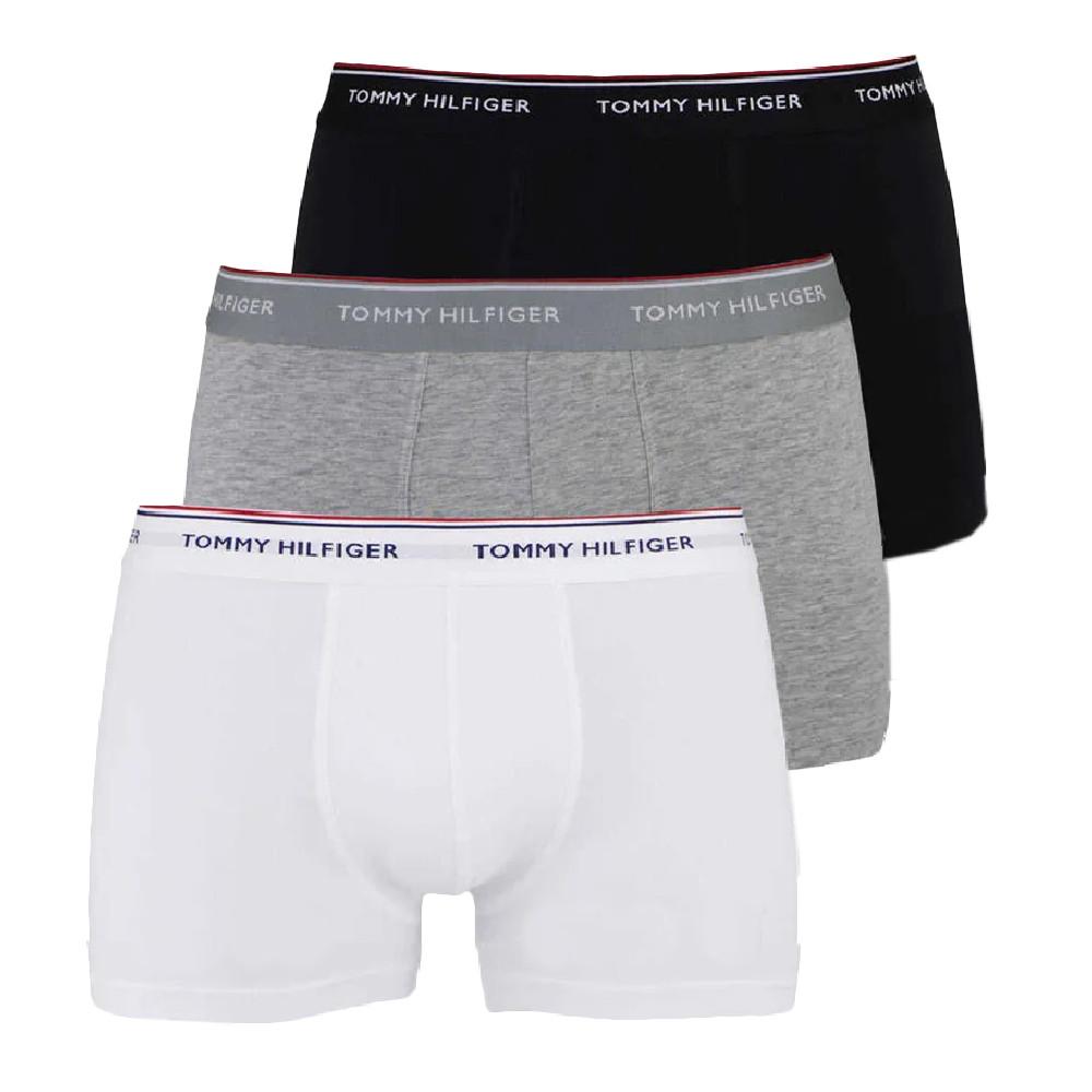 x3 Boxers Marine/Blanc/Gris Homme Tommy Hilfiger Trunk pas cher