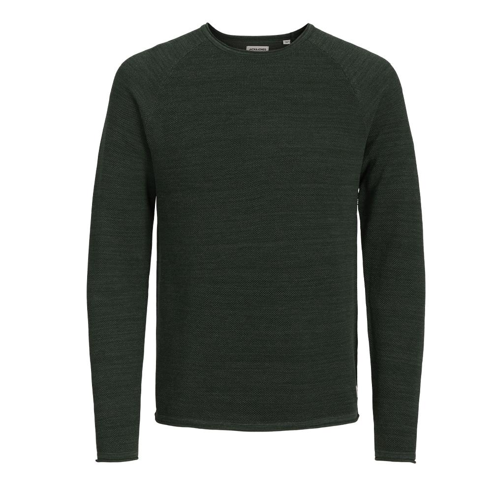 Pull Kaki Homme Jack & Jones Knit Crew pas cher