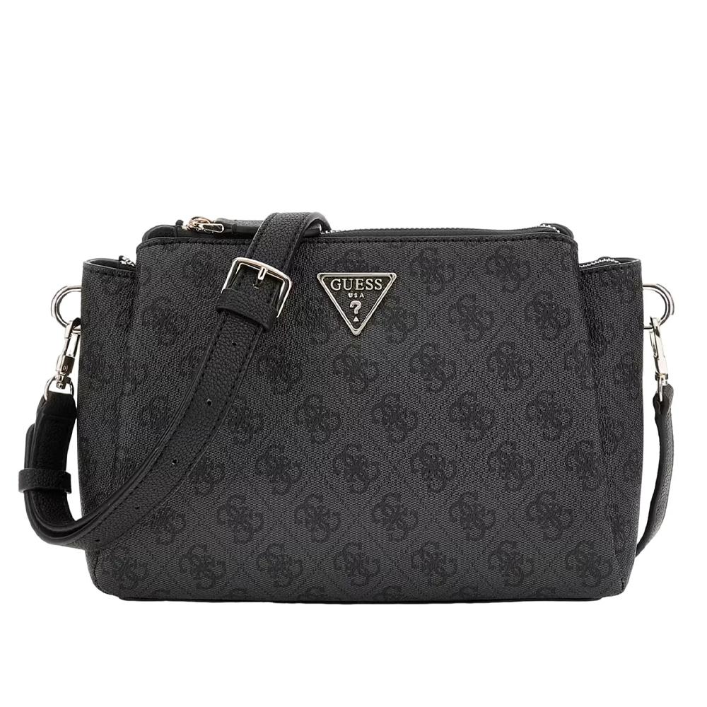 Sac à Bandoulière Noir/Gris Femme Guess Noelle pas cher