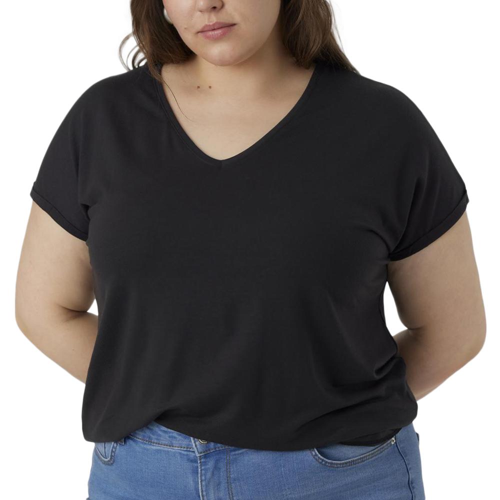 T-shirt Noir Femme Vero Moda Aya Curve pas cher