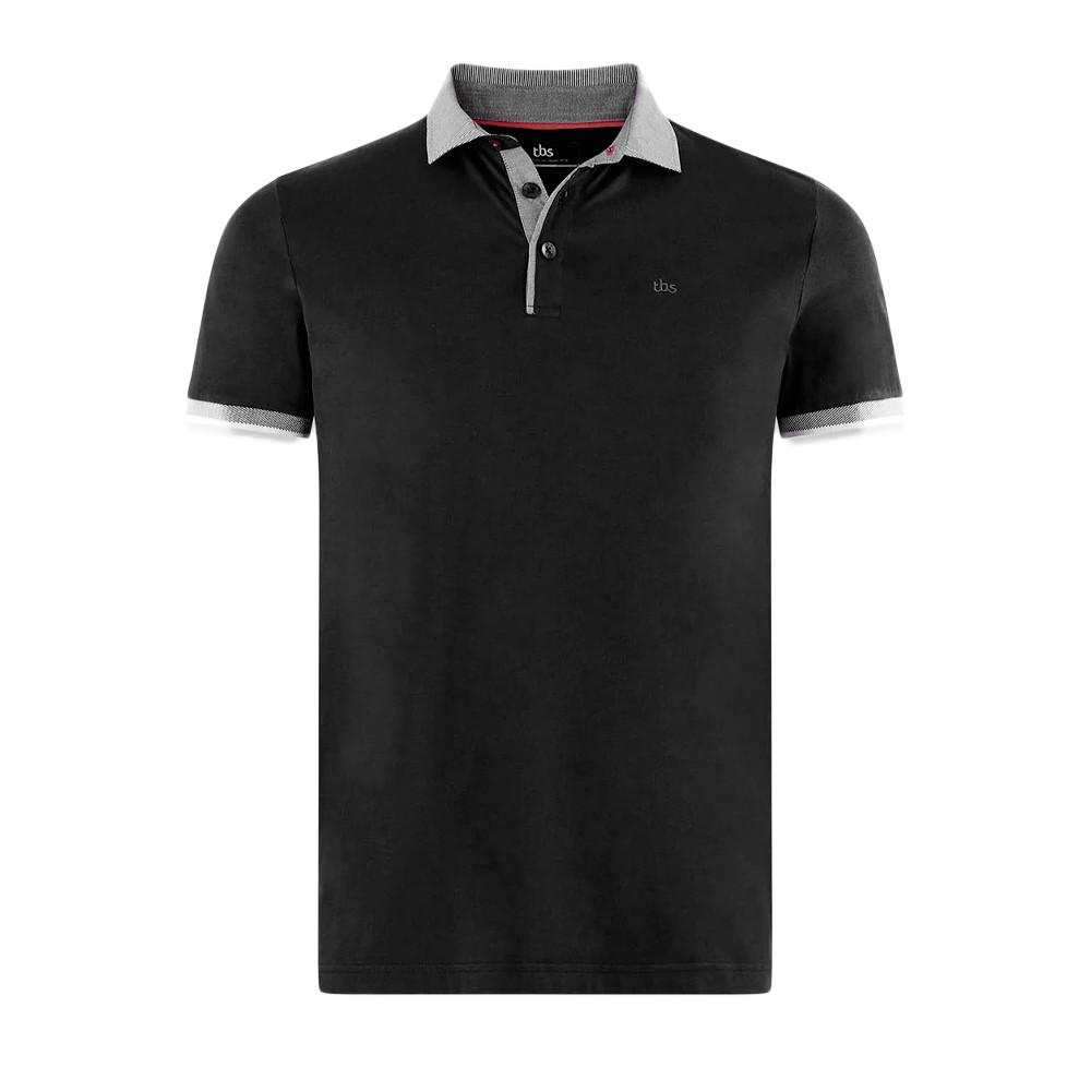 Polo Noir Homme TBS Arsen pas cher