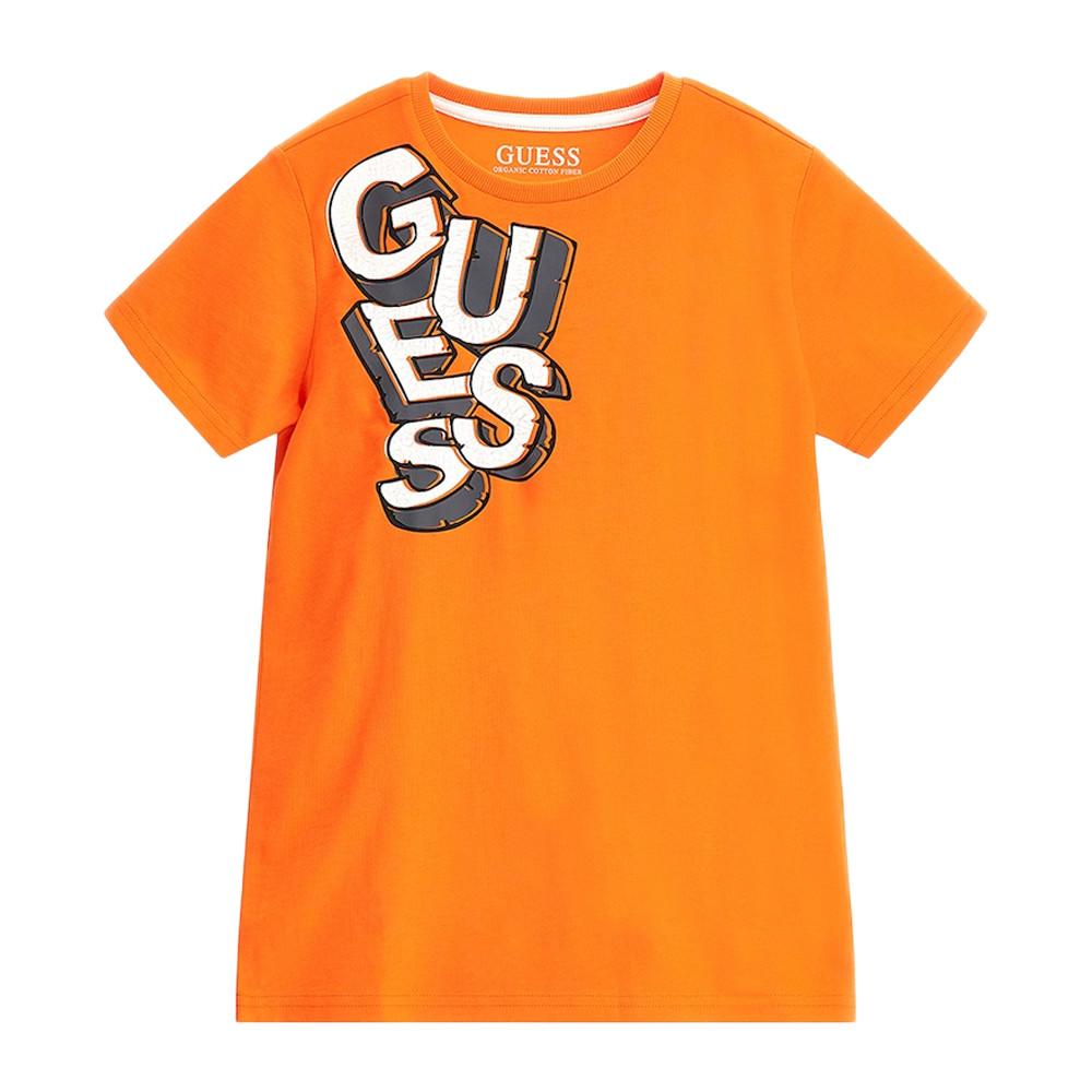 T-shirt Orange Garçon Guess Groovy pas cher