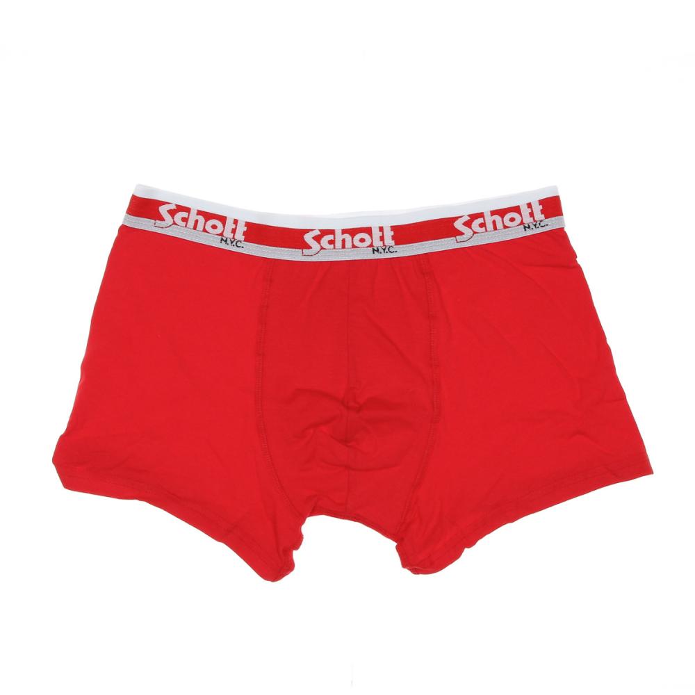 Boxer Rouge Homme Schott Brooklyn pas cher