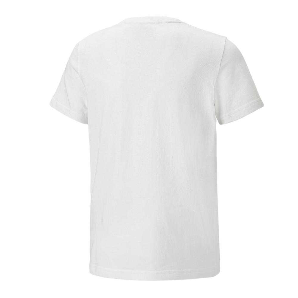 T-Shirt Blanc Garçon Puma Essentials Logo 66 vue 2