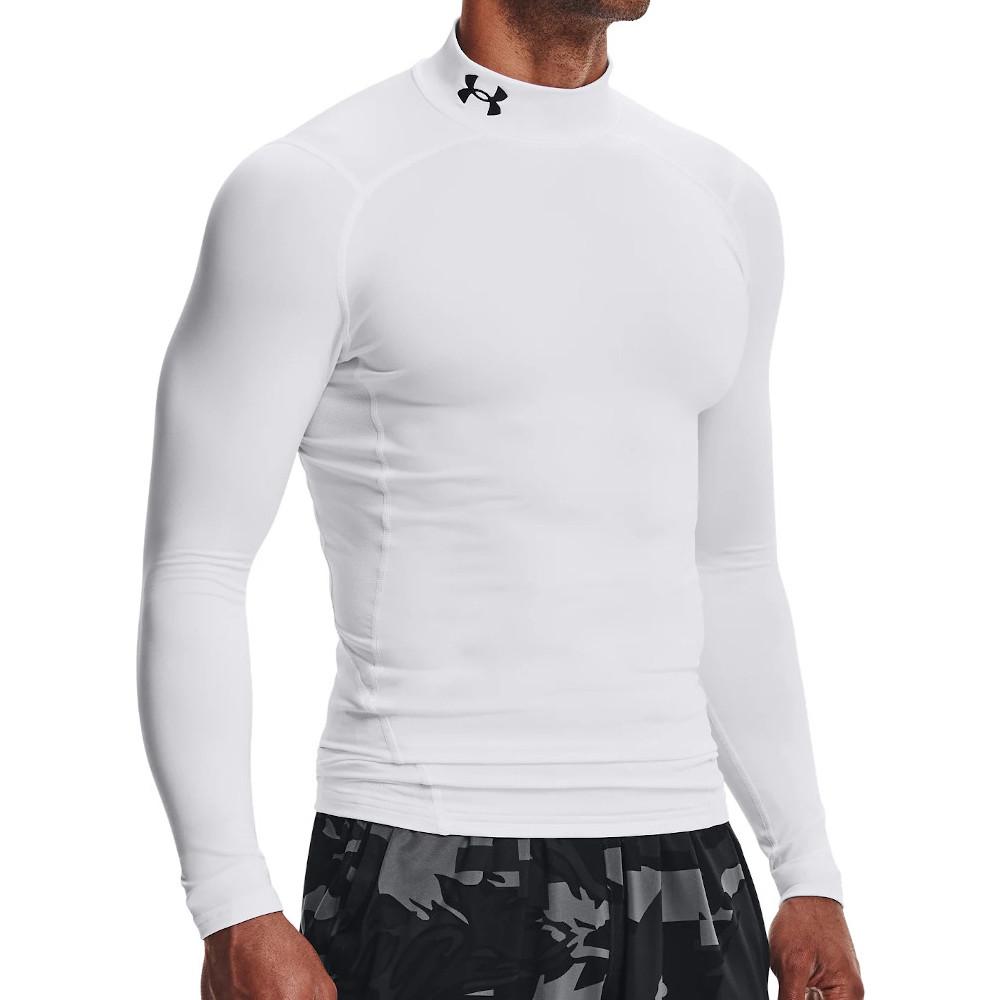 T-shirt Blanc Homme Under Armour Comp Mock pas cher