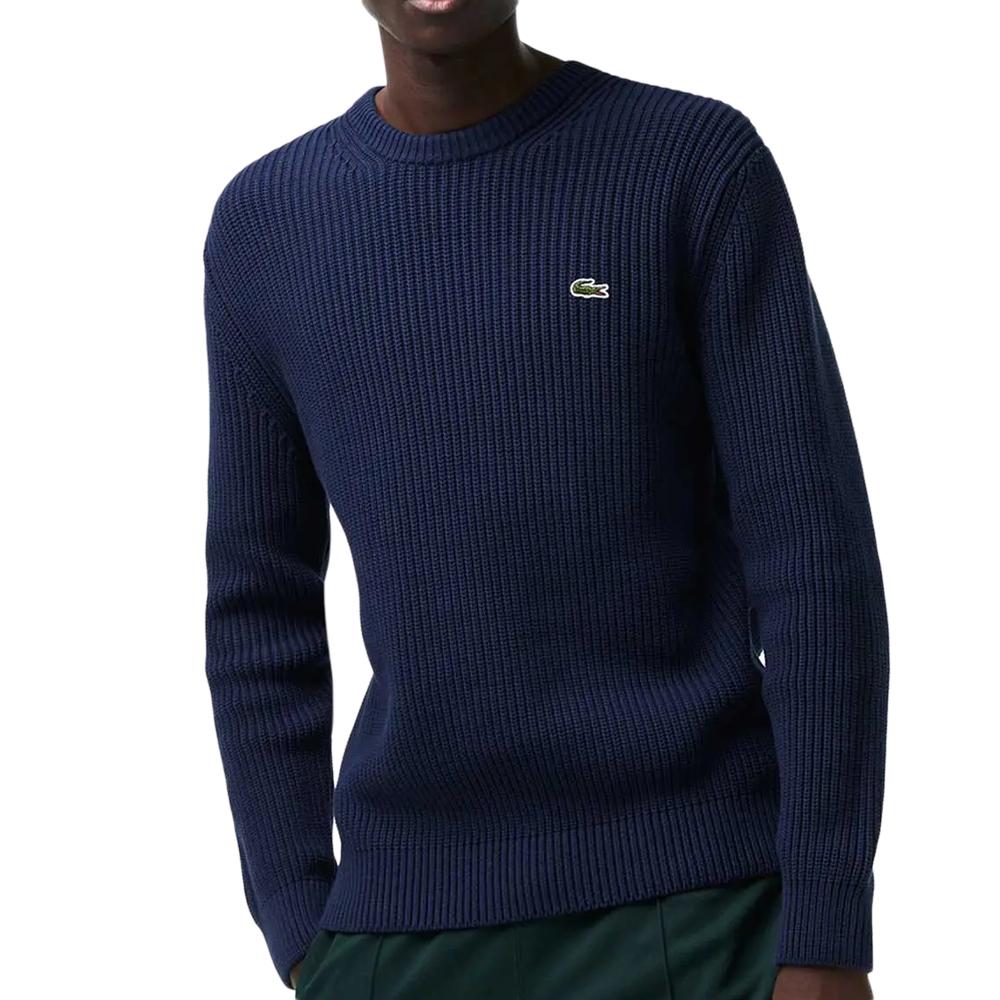 Pull Marine Homme Lacoste Tricot AH0255 pas cher