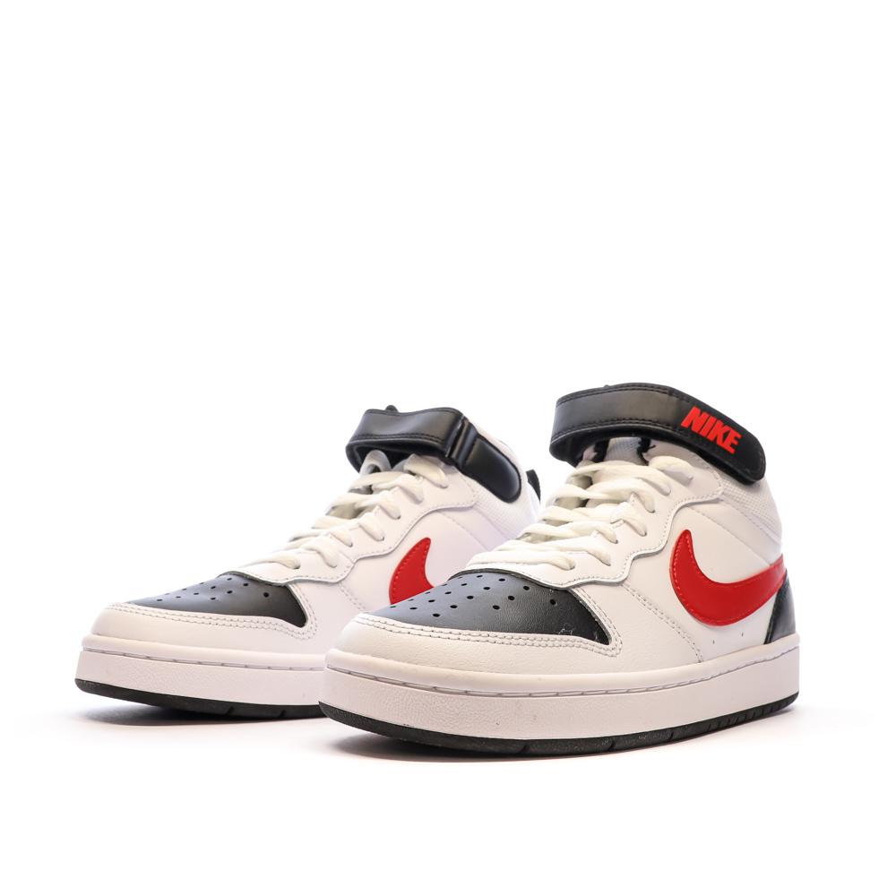 Baskets Blanche/Rouge Garçon Nike Court Borough Mid 2 vue 6