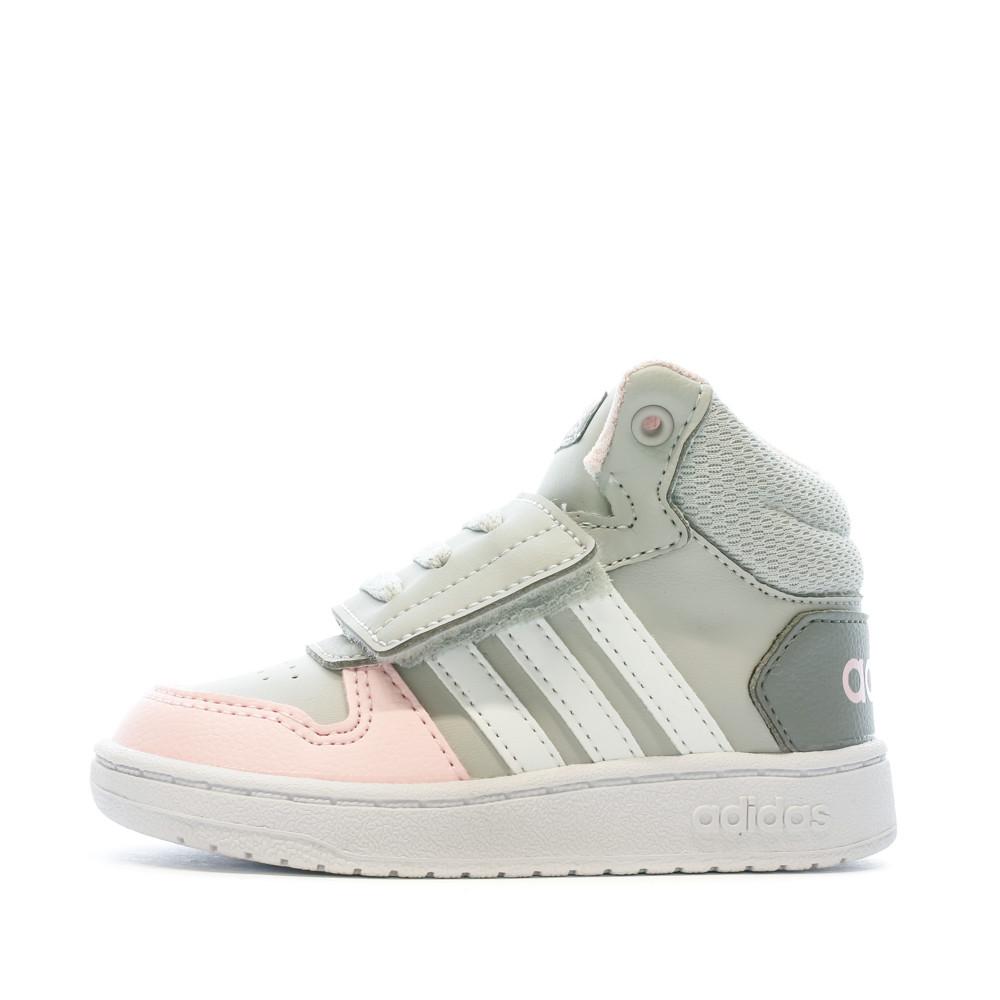 Basket adidas fille grise et rose hotsell