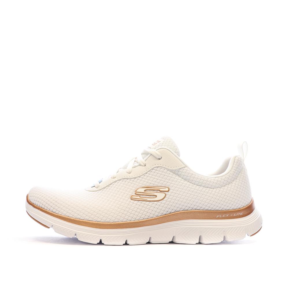 Chaussures de Sport Blanc/Rose Femme Skechers Flex Appeal pas cher