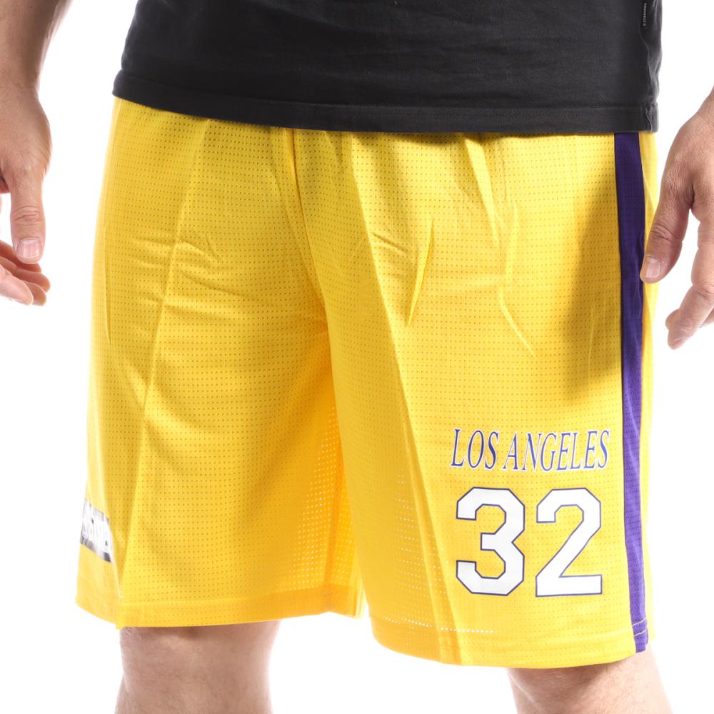 Los Angeles 32 Short de Baskets Jaune Sport Zone Homme 2023/2024 pas cher