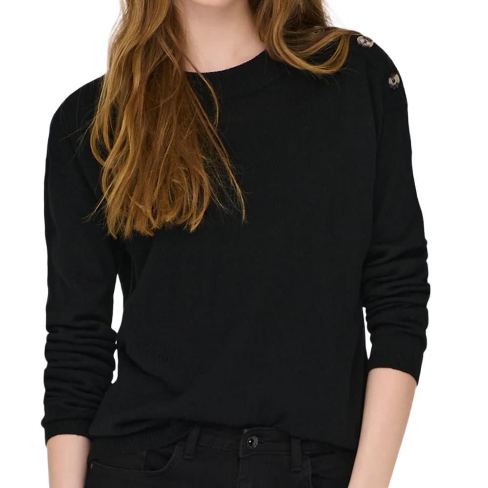 Pull Noir JDY Laura Button pas cher