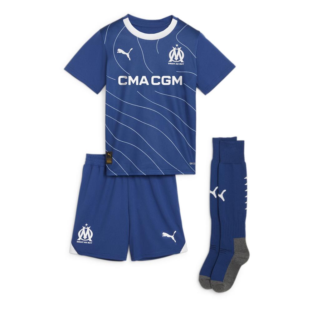 OM Mini-Kit Extérieur Bleu Garçon/Fille Puma 23/24 pas cher