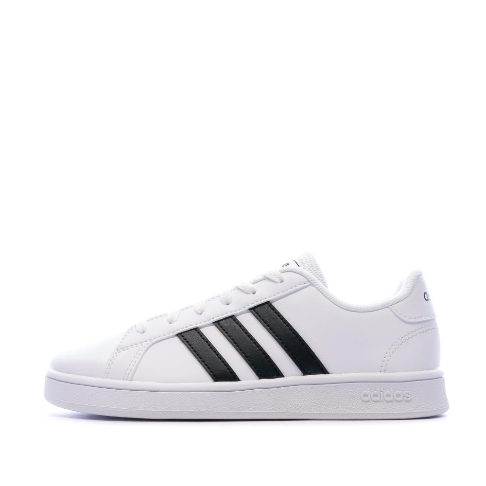 Baskets blanches junior Adidas Grand Court pas cher