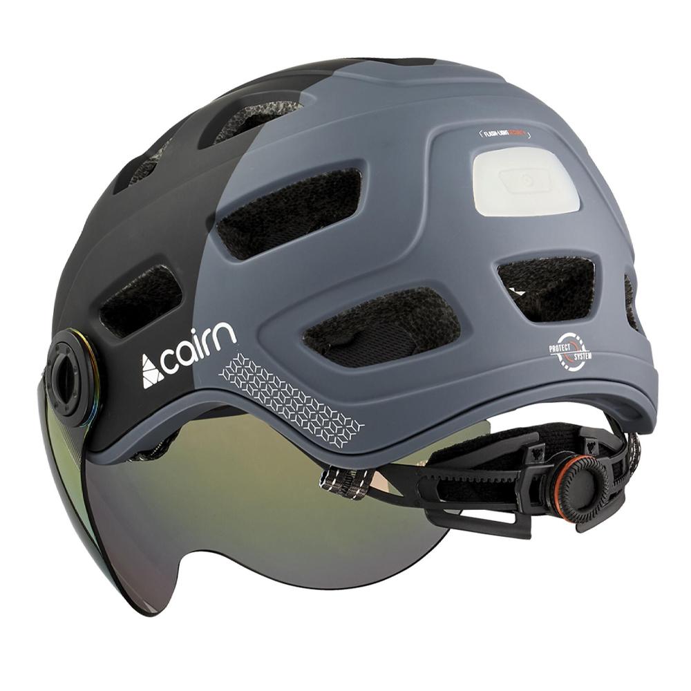 Casque de Vélo Noir/Jaune Adulte Cairn Quartz Visor Led vue 2