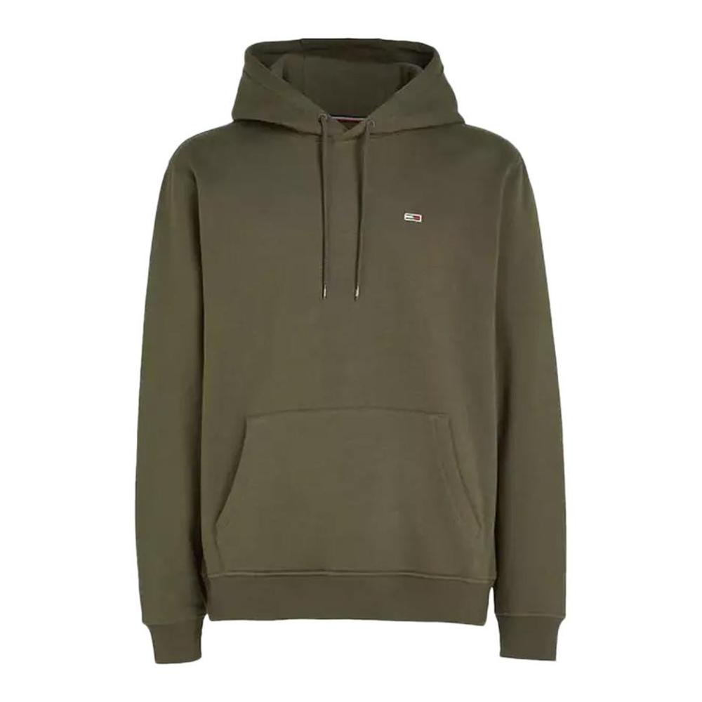 Sweat à Capuche Kaki Homme Tommy Hilfiger Flag Hoodi pas cher