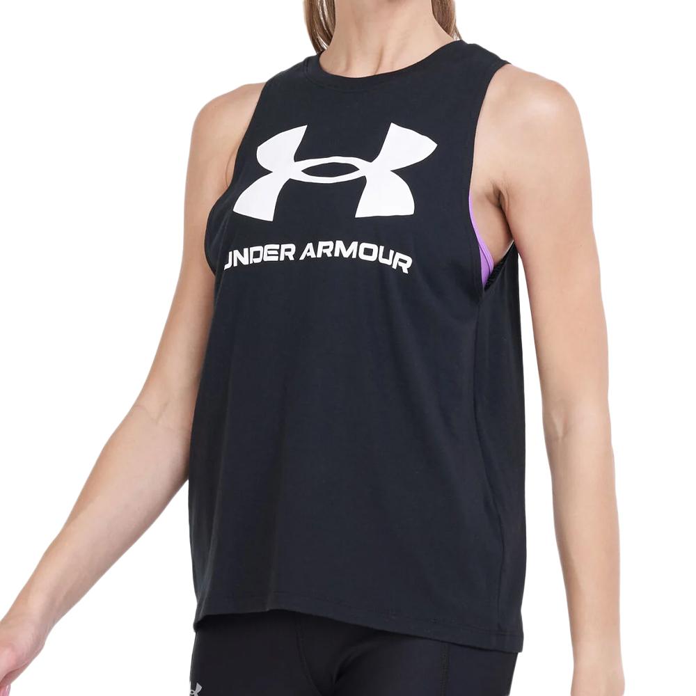 Débardeur Noir Femme Under Armour Live Sportstyle pas cher