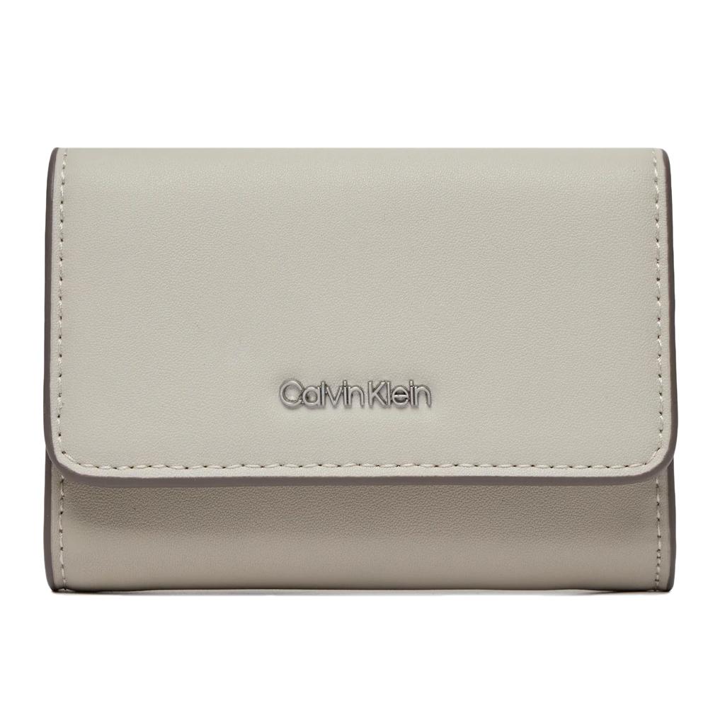 Portefeuille Beige Calvin Klein Jeans Trifold pas cher