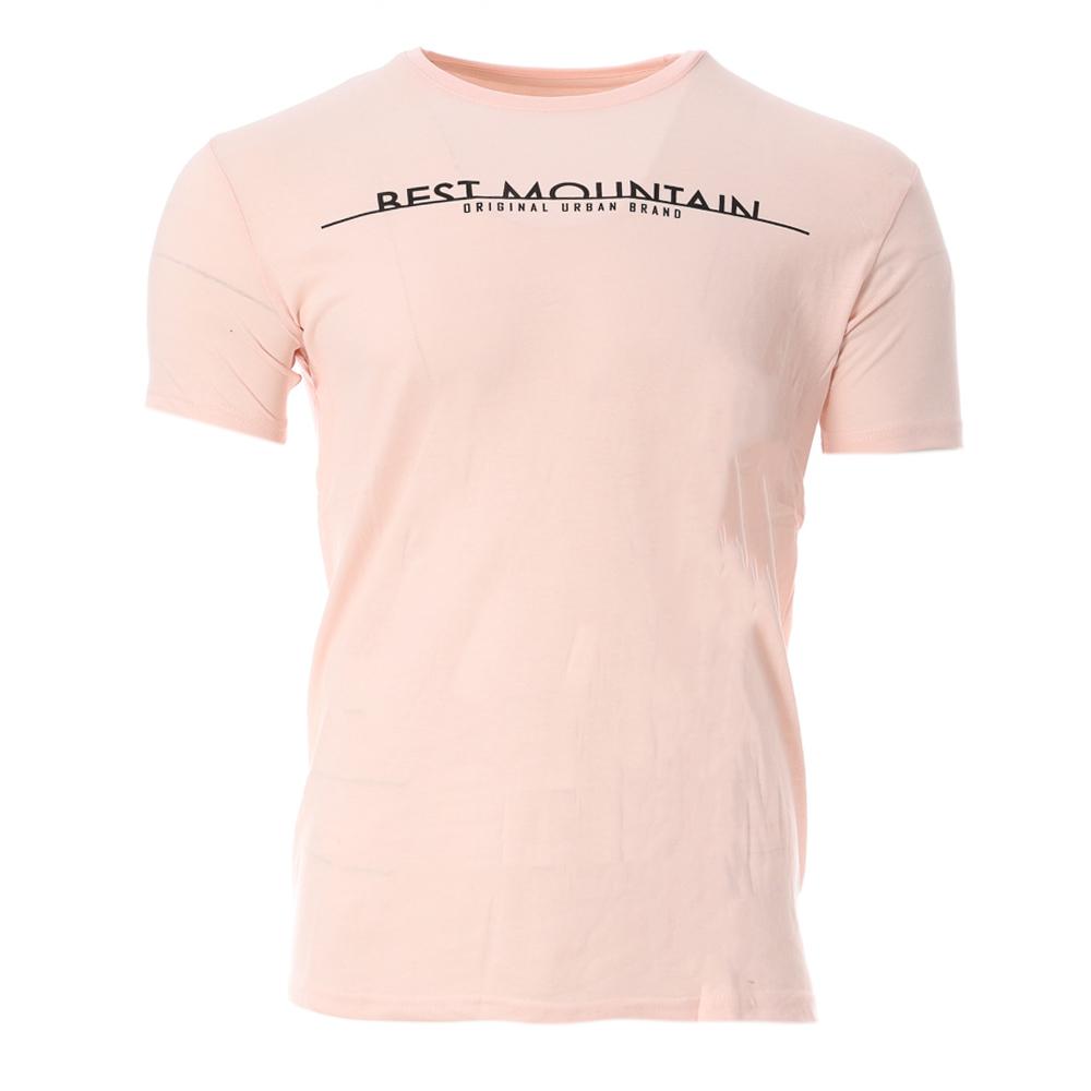 T-shirt Rose Homme Best Mountain 04 pas cher