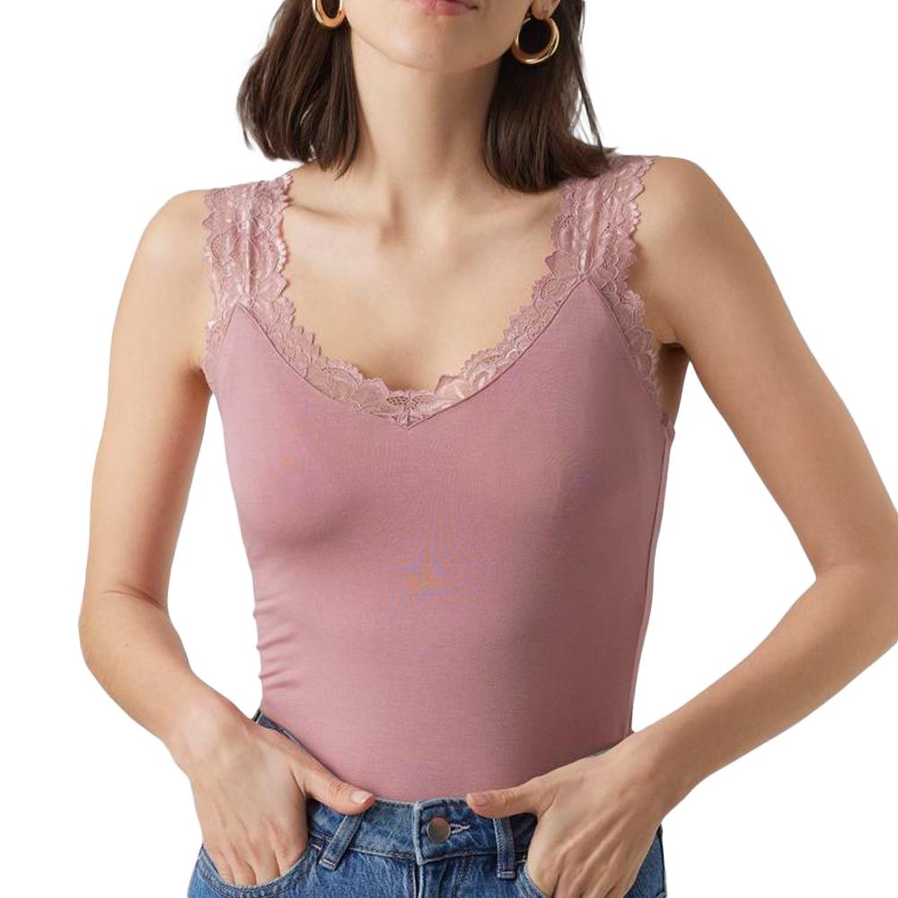 Débardeur Vieux Rose Femme Vero Moda Rosa pas cher