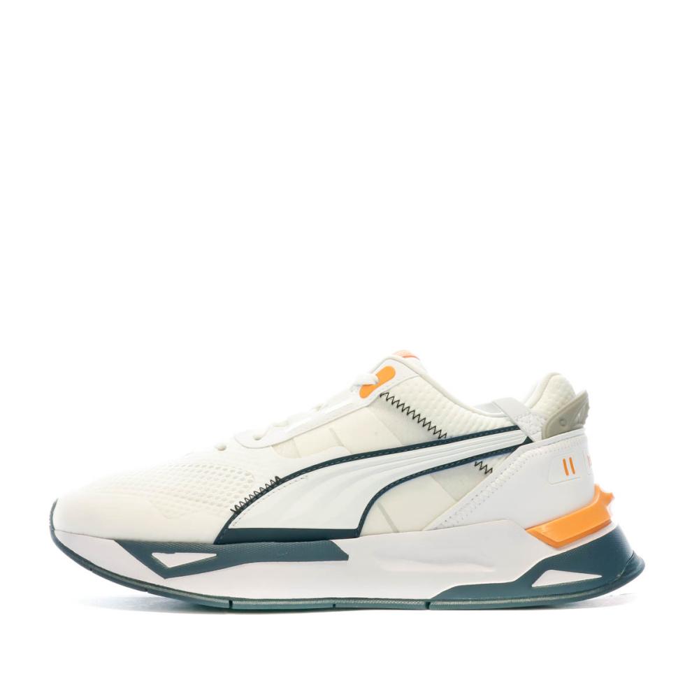 Baskets Blanc/Orange Homme Puma Mirage 383107 pas cher