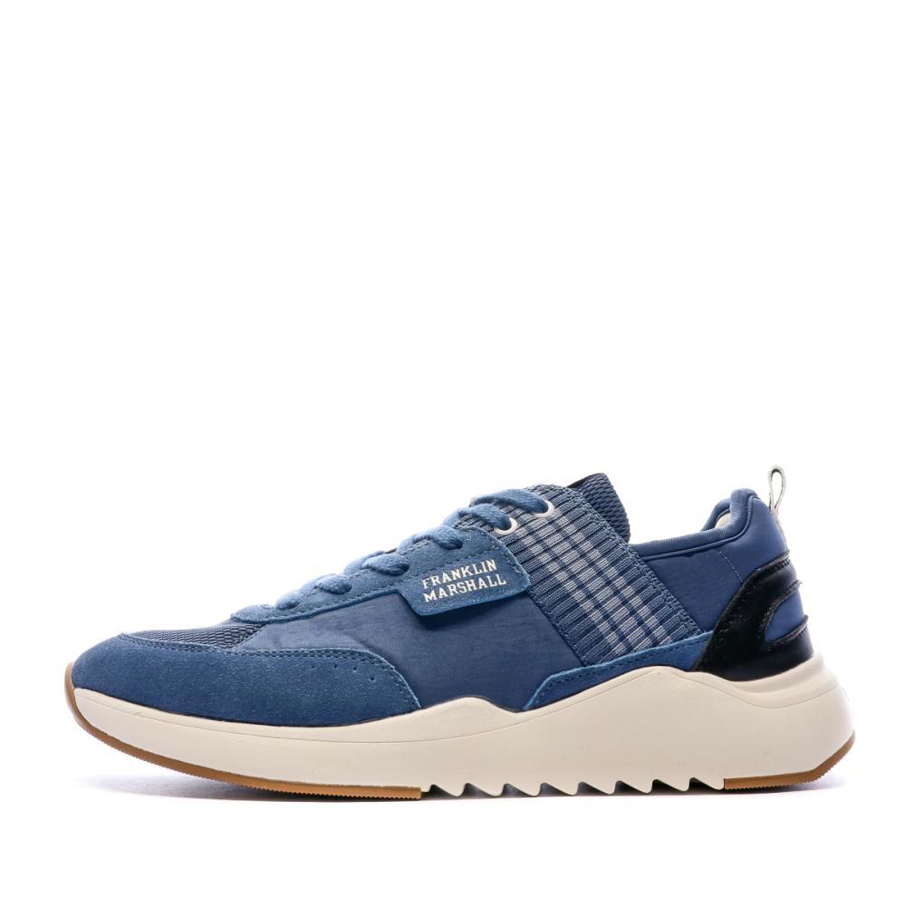 Baskets Bleues Homme Franklin & Marshall Alpha Jump pas cher