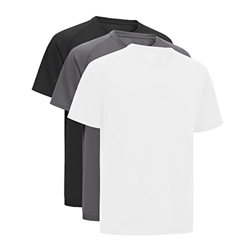 Lot de 3 T-shirt Noir/Gris/Blanc Homme LBO 266573 pas cher