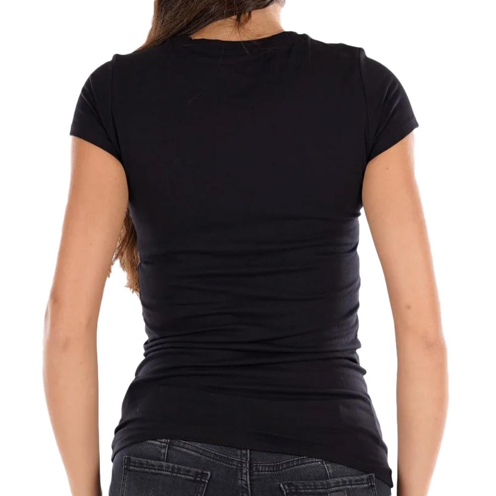 T-shirt Noir Femme Guess Maze vue 2