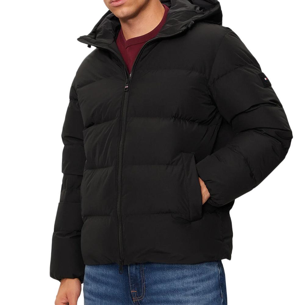 Doudoune Noire Homme Tommy Hilfiger Down Hooded Puffer pas cher