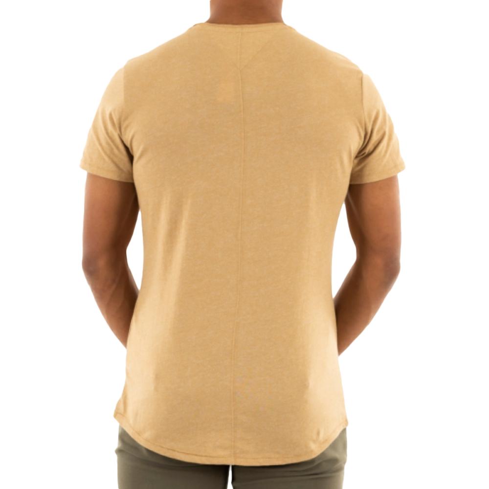 T-shirt Beige Homme Tommy Hilfiger Slim Jaspe vue 2