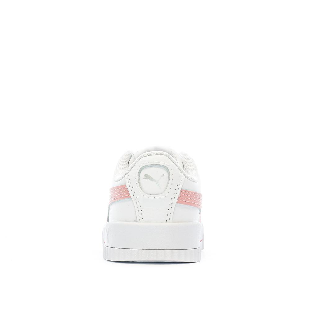 Baskets Blanche/Rose Fille Puma Inf Carina vue 3