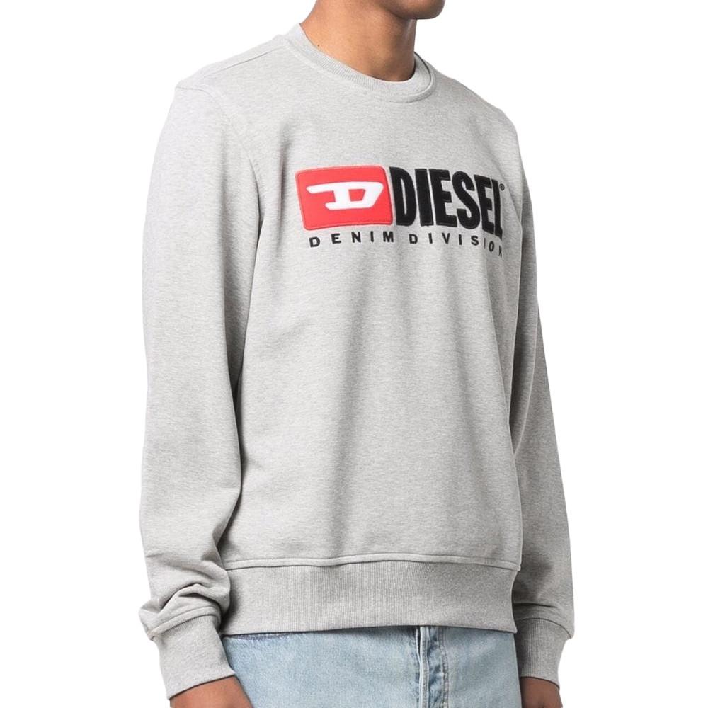 Sweat Gris Homme Diesel Division pas cher