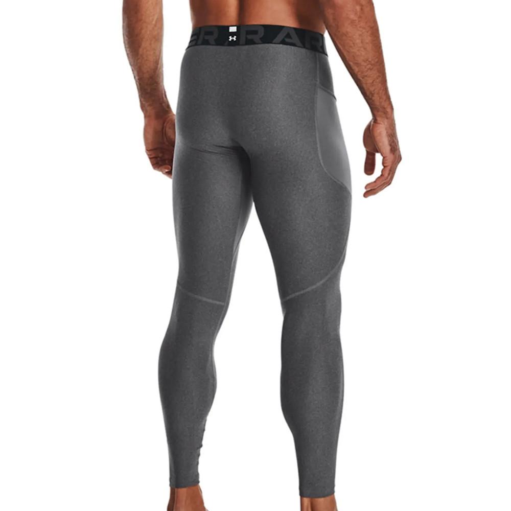 Legging Gris Homme Under Armour HeatGear vue 2