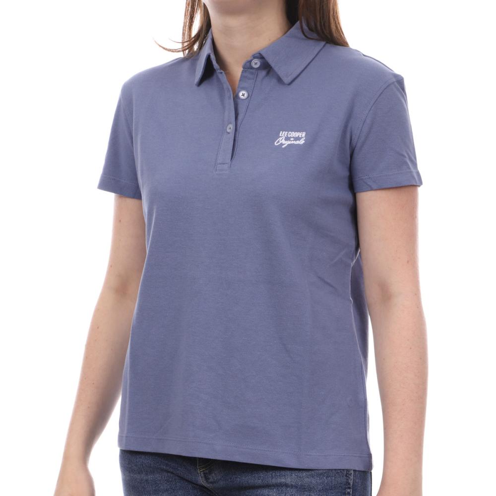 Polo Bleu Femme Lee Cooper Omara pas cher