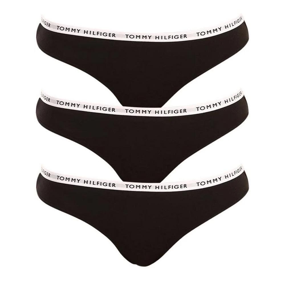 x3 Strings Noirs Femme Tommy Hilfiger UW0UW02829-0R7 pas cher