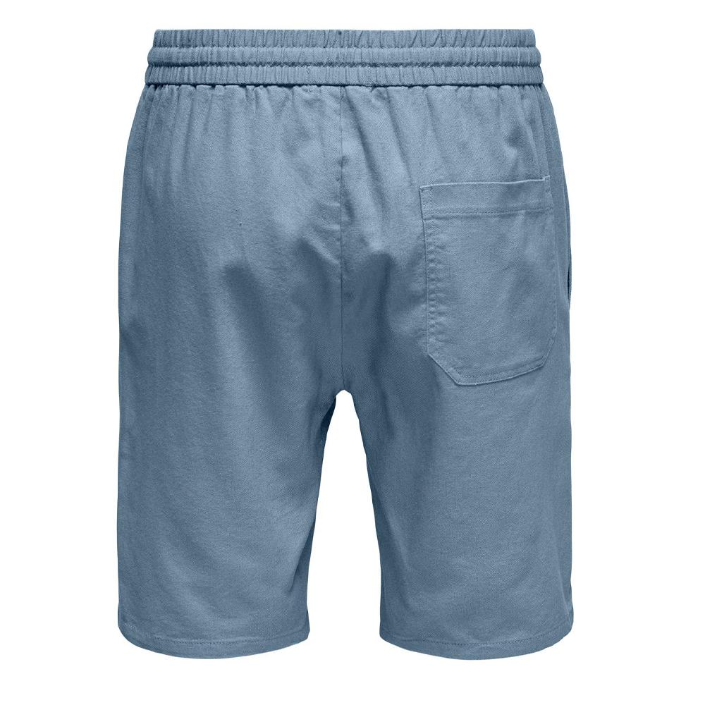 Short Bleu Homme ONLY & SONS Cot Lin vue 2