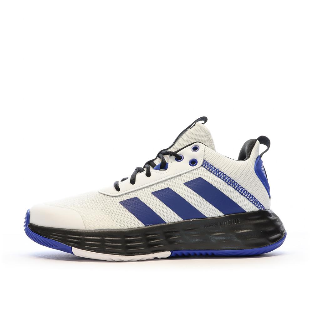 Baskets Blanches/Bleu Homme Adidas Ownthegame 2.0 pas cher