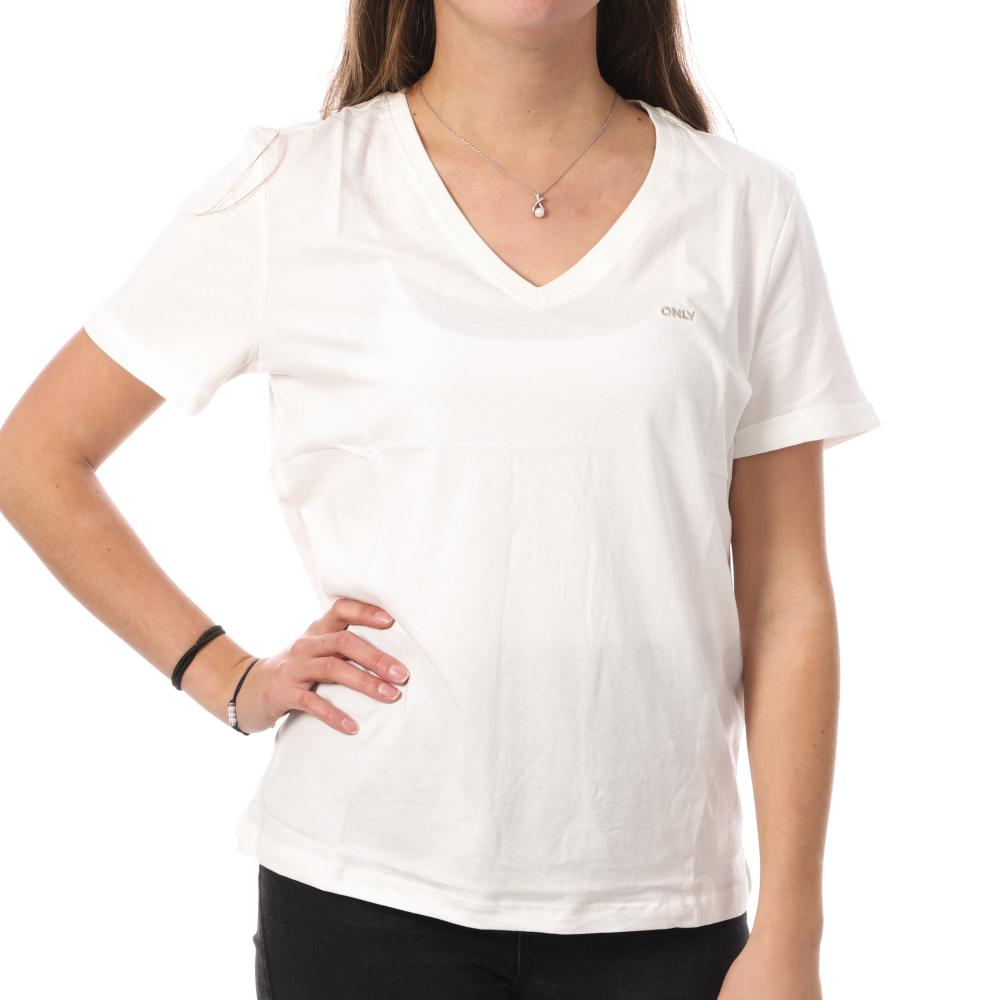 T-shirt Blanc Femme OnlyOnlkita pas cher