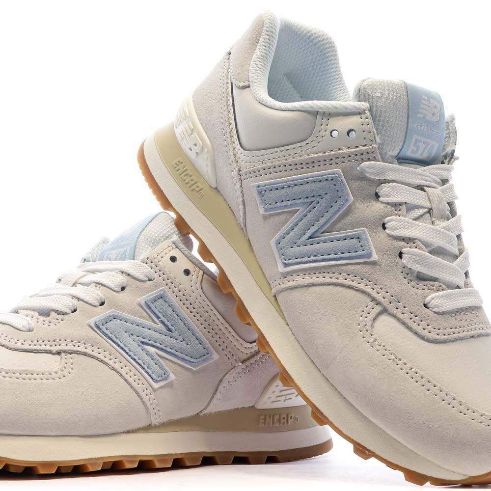 Baskets Blanches Femme New Balance 574 vue 7