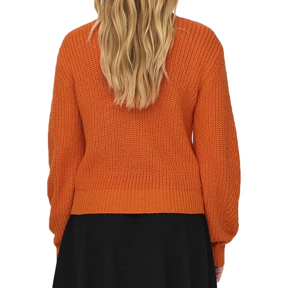 Pull Orange FemmeJDY Cabel vue 2