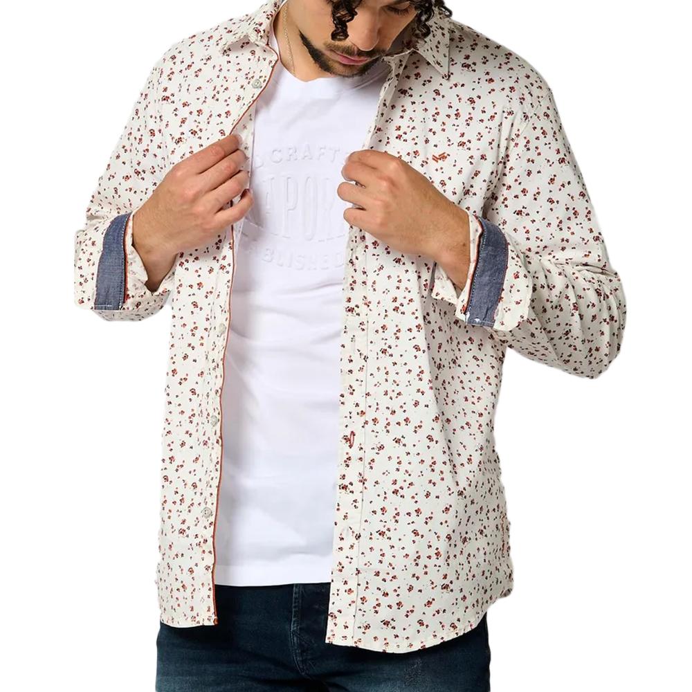 Chemise Blanche à Motifs Homme Kaporal KEVYH24 pas cher